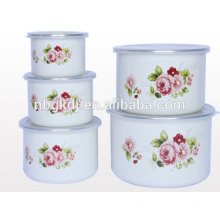 melamine tableware enamel ice bowl sets with PE lid